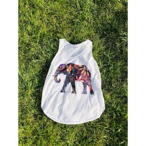 LA Soul paisley elephant cami tank muscle yoga top